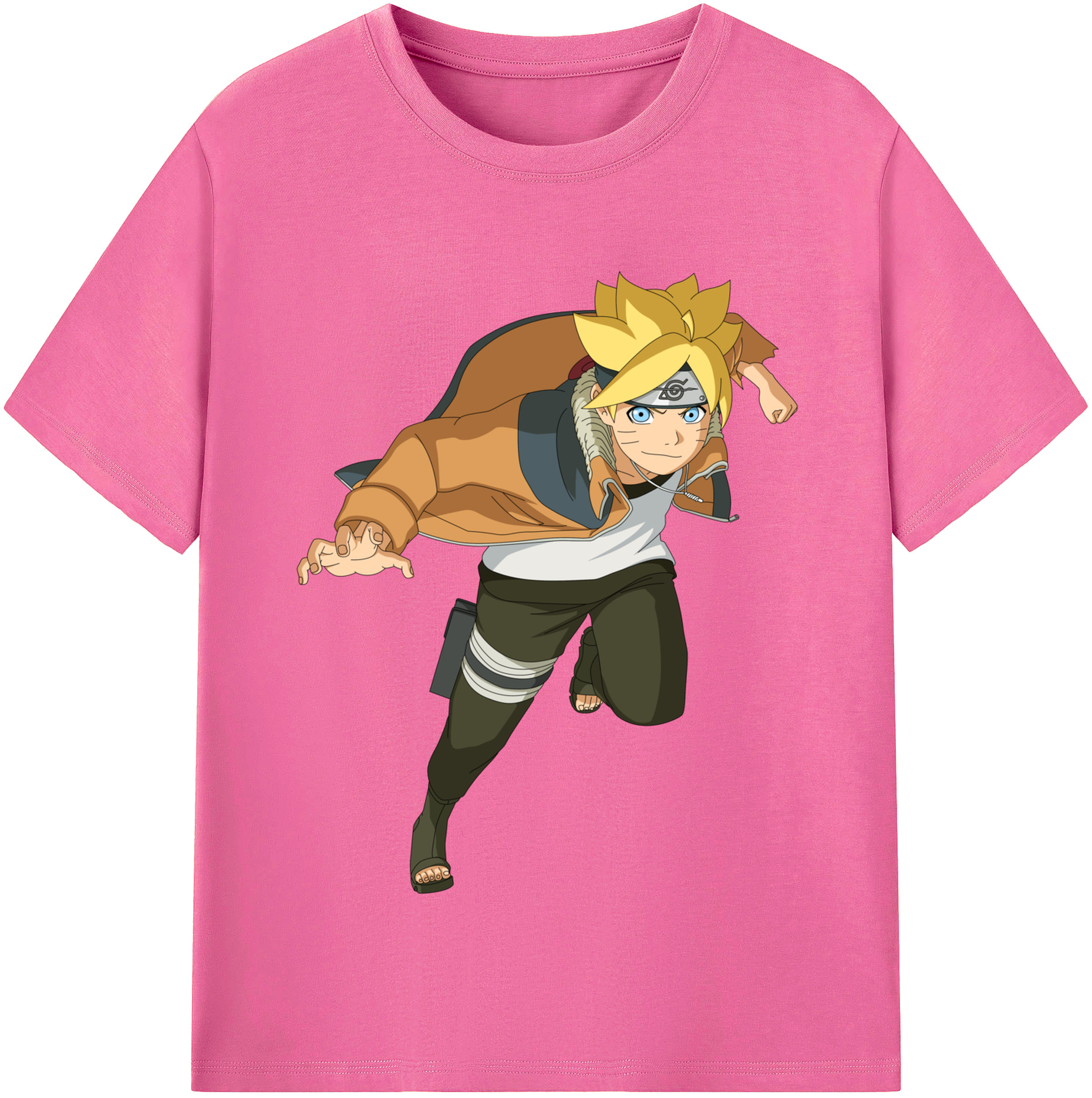 （画像用） NARUTO -ナルト- うずまき ナルト Uzumaki Naruto レディースカジュアルプリントTシャツ（綿100％）